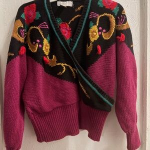 Colorful Embroidered Sweater